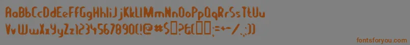 Lets Font – Brown Fonts on Gray Background