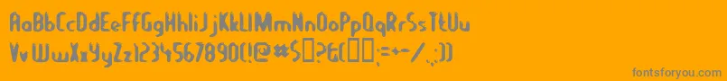 Lets-Schriftart – Graue Schriften auf orangefarbenem Hintergrund
