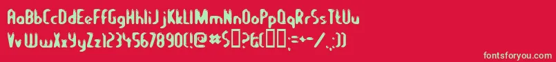 Lets Font – Green Fonts on Red Background