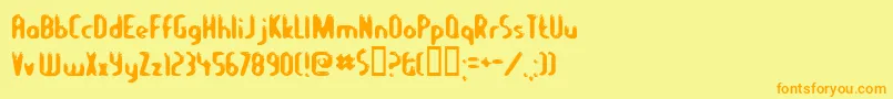 Lets Font – Orange Fonts on Yellow Background