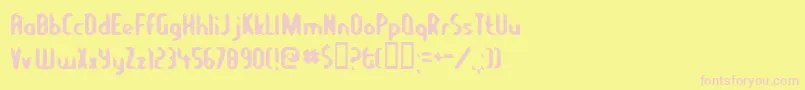 Lets Font – Pink Fonts on Yellow Background