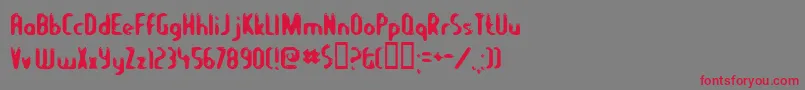 Lets Font – Red Fonts on Gray Background