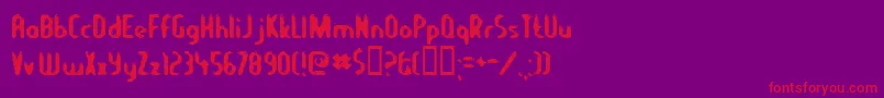 フォントLets – 紫の背景に赤い文字