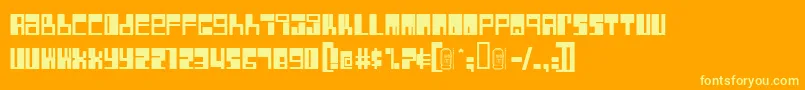 Rocket ffy Font – Yellow Fonts on Orange Background