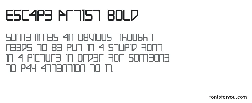 Review of the Escape Artist Bold Font