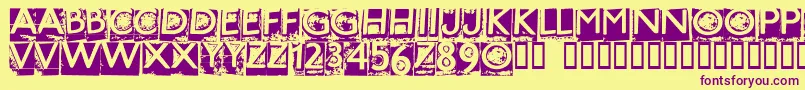 Hotme Font – Purple Fonts on Yellow Background