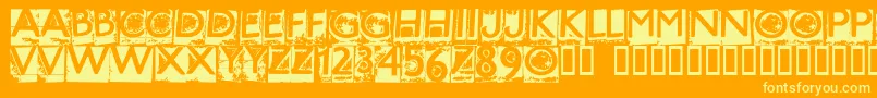 Hotme Font – Yellow Fonts on Orange Background