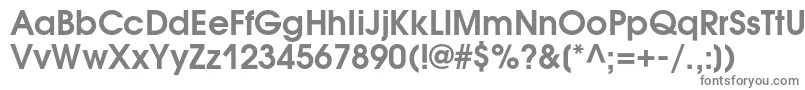 AvantgardegothiccBold-fontti – harmaat kirjasimet valkoisella taustalla
