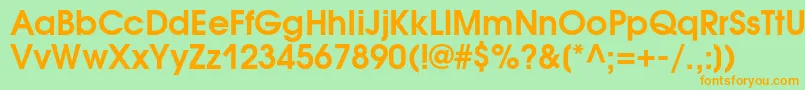 AvantgardegothiccBold Font – Orange Fonts on Green Background