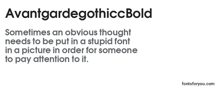 Review of the AvantgardegothiccBold Font