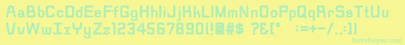 Czcionka RippenBold – zielone czcionki na żółtym tle