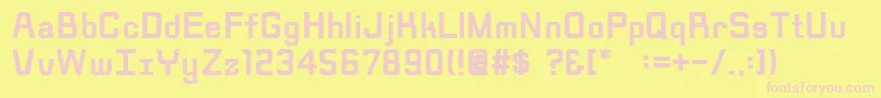 RippenBold Font – Pink Fonts on Yellow Background