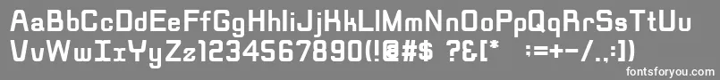 フォントRippenBold – 灰色の背景に白い文字