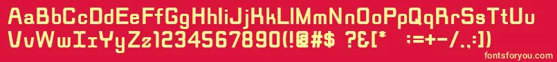 RippenBold Font – Yellow Fonts on Red Background