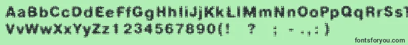 Fdmedian Font – Black Fonts on Green Background