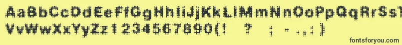 Fdmedian Font – Black Fonts on Yellow Background