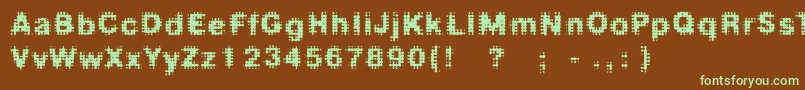 Fdmedian Font – Green Fonts on Brown Background