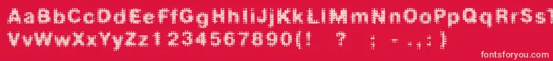 Fdmedian Font – Pink Fonts on Red Background