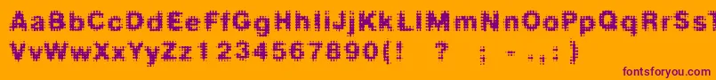 Fdmedian Font – Purple Fonts on Orange Background