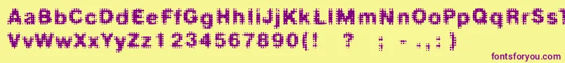 Fdmedian Font – Purple Fonts on Yellow Background
