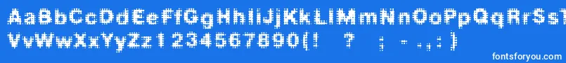 Fdmedian Font – White Fonts on Blue Background