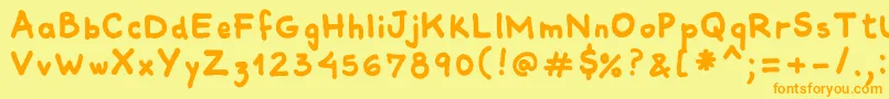 Шрифт Comiquitasans – оранжевые шрифты на жёлтом фоне