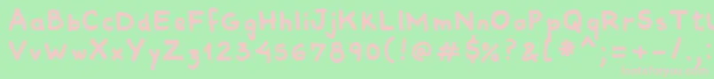 Comiquitasans Font – Pink Fonts on Green Background