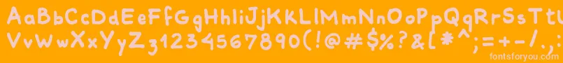 Comiquitasans Font – Pink Fonts on Orange Background
