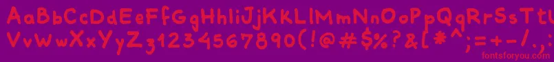 Comiquitasans Font – Red Fonts on Purple Background