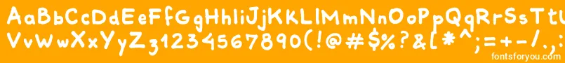 Comiquitasans Font – White Fonts on Orange Background