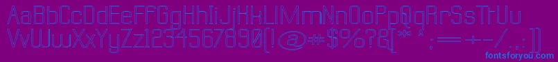 Labtswo-Schriftart – Blaue Schriften auf violettem Hintergrund