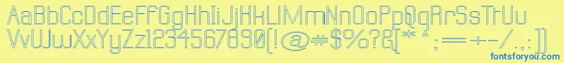 Labtswo Font – Blue Fonts on Yellow Background