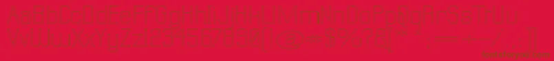 Fonte Labtswo – fontes marrons em um fundo vermelho