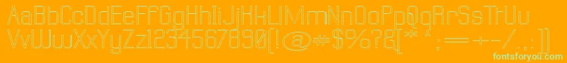 Labtswo Font – Green Fonts on Orange Background