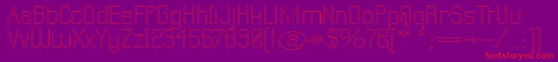 Labtswo-Schriftart – Rote Schriften auf violettem Hintergrund