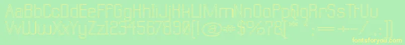 Labtswo Font – Yellow Fonts on Green Background