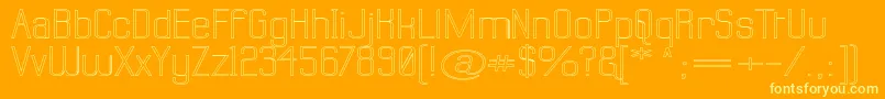 Labtswo-fontti – keltaiset fontit oranssilla taustalla