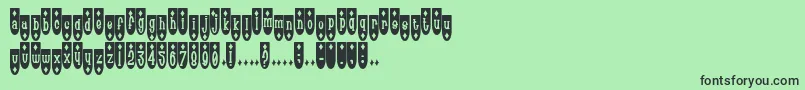 Popde-Schriftart – Schwarze Schriften auf grünem Hintergrund