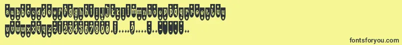 Popde Font – Black Fonts on Yellow Background