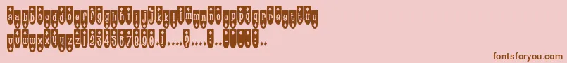 Popde Font – Brown Fonts on Pink Background