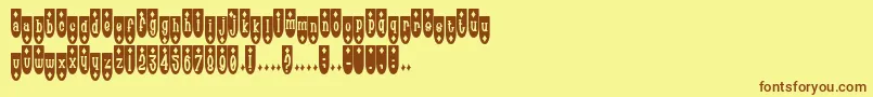 Popde Font – Brown Fonts on Yellow Background