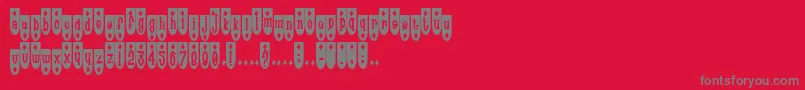 Popde Font – Gray Fonts on Red Background