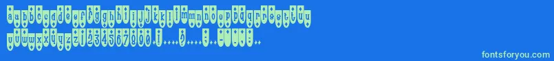 Popde Font – Green Fonts on Blue Background