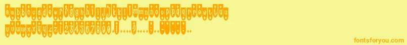 Popde Font – Orange Fonts on Yellow Background