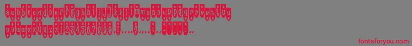 Popde Font – Red Fonts on Gray Background