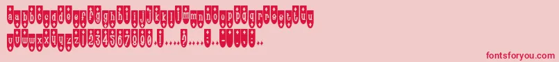 フォントPopde – ピンクの背景に赤い文字