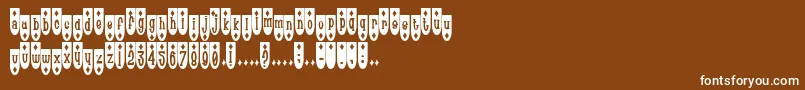 フォントPopde – 茶色の背景に白い文字