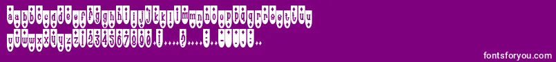 Popde-fontti – valkoiset fontit violetilla taustalla