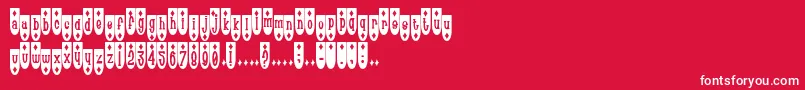 Popde Font – White Fonts on Red Background