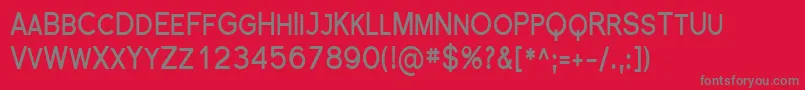 FlorencesansScCondBold Font – Gray Fonts on Red Background